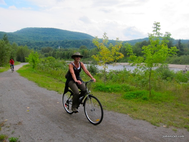 Biking along the Saint Jean River