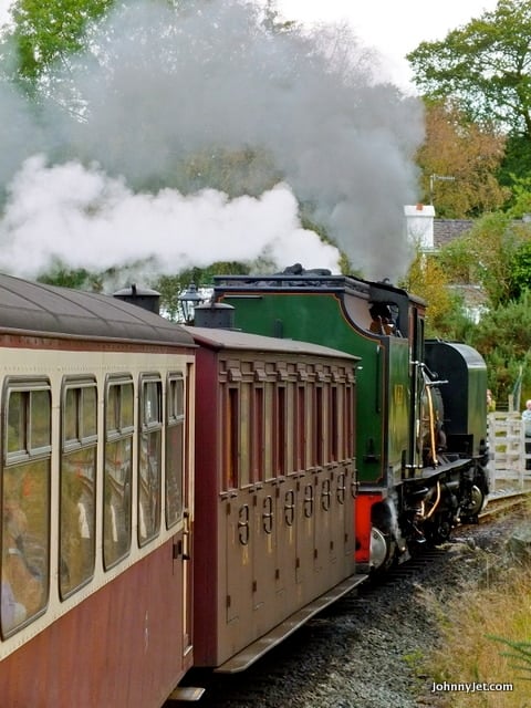 The Welsh Highland Steam Railway through Snowdonia National Park