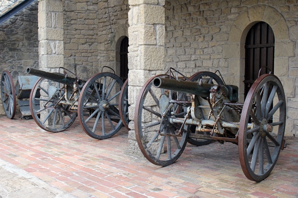 Cannons at the Guaita Rocca Tower