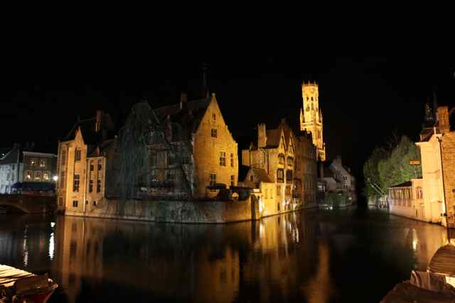 Bruges at night.