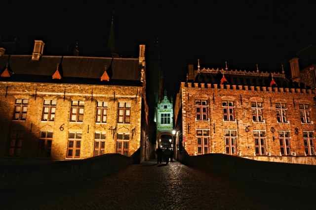Bruges at night.