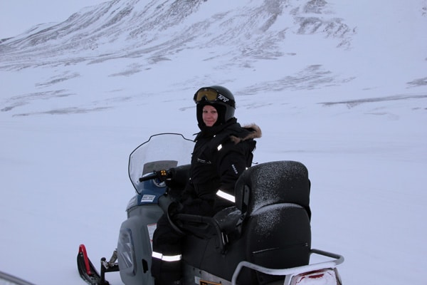 Jennifer excited for a day in the Arctic wilderness