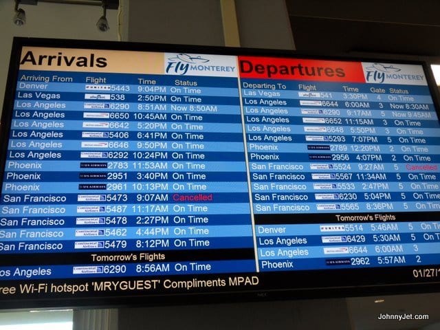 MRY Departure Board