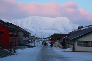 Longyearbyen's main street (Photo by Jennifer Dombrowski, who visited Svalbard)