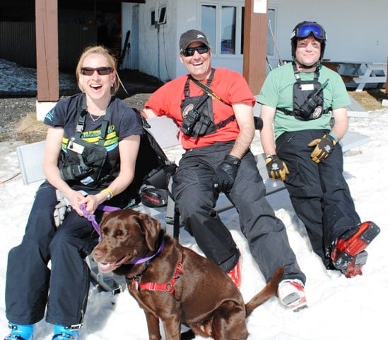 Karen, Josh and Gary Ski patrol