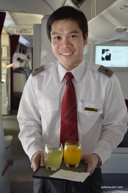 Cool flight attendant