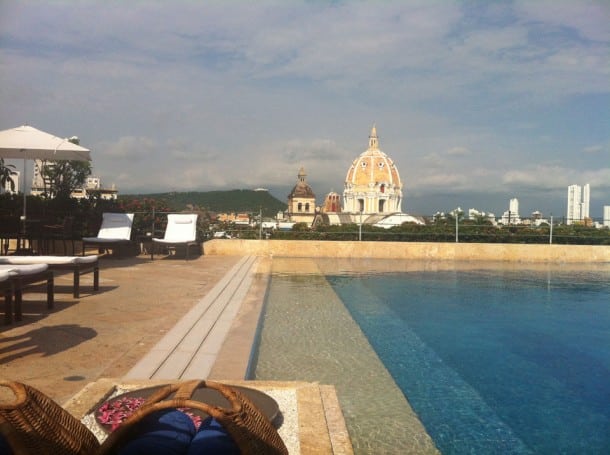 The view from the roof top pool of the Hotel Charleston Santa Teresa. 