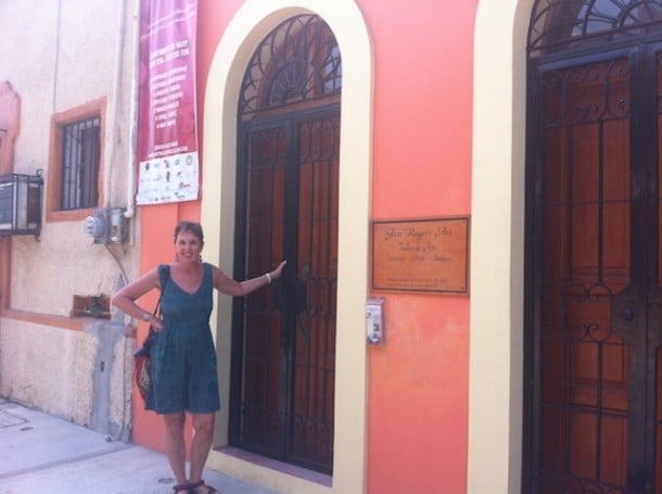 Glen Rogers at her studio in Mazatlan.