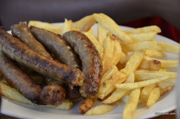 Sausage and fries (65 Kuna)