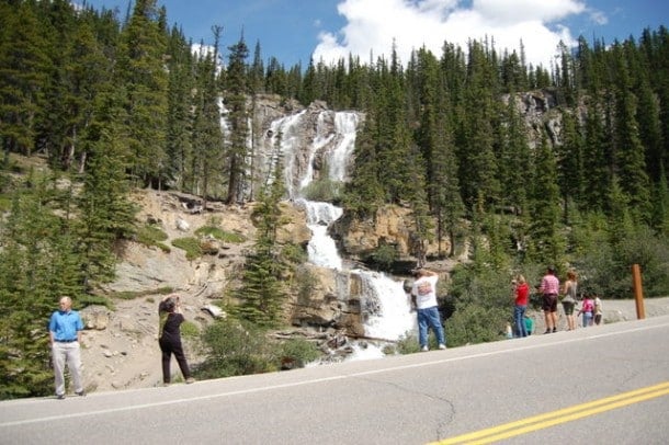 Waterfall across the road from where the coach pulled off