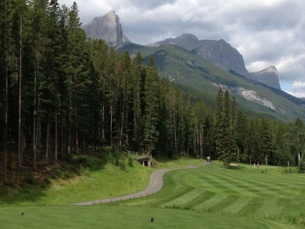 Looking out from 14th tee box at Stewart Creek