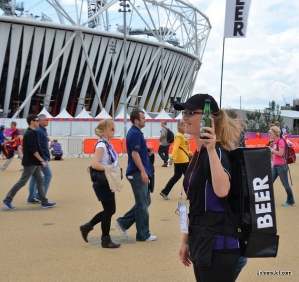 Beer seller at Olympics 