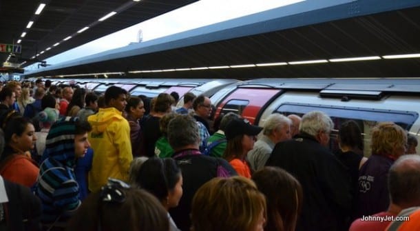 Tube line at Olympics