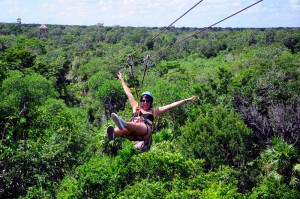 Zip Lining at Jungle Maya