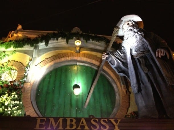 A closer look at the Embassy Theater facade.