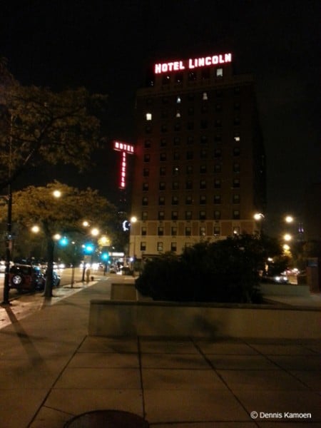Hotel Lincoln at night