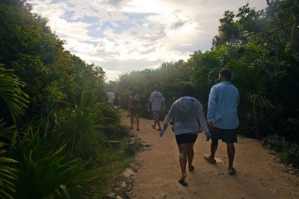 The walk to Tulum