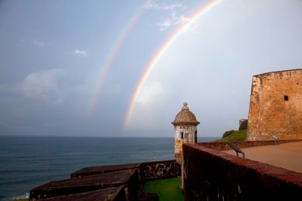 El Morro Fort with Rainbow