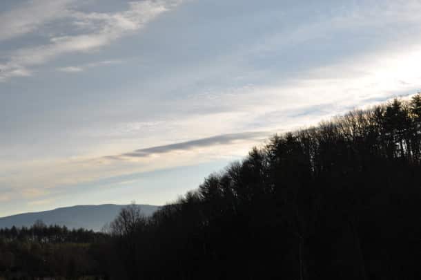 View of the Virginia mountains and Shenandoah Valley. 