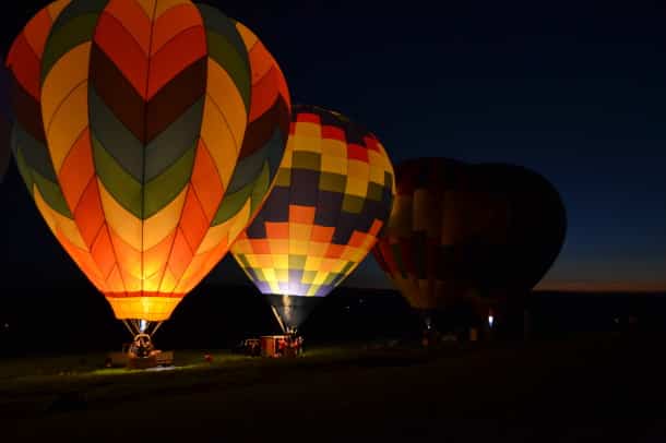 Balloons Color the Night Sky