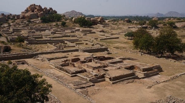 Ruins spread out over Hampi. This was once a village.