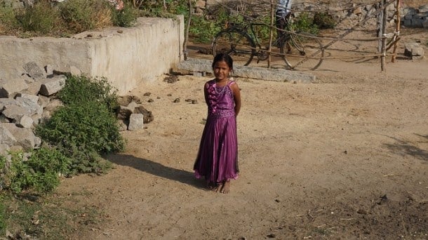 One of the many children who came out to see who this western woman was.