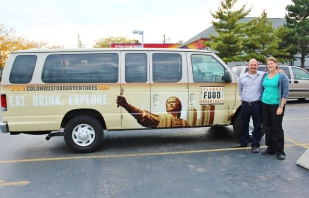 Tour Guides Bethia Woolf and Andy Dehus Near Their Van