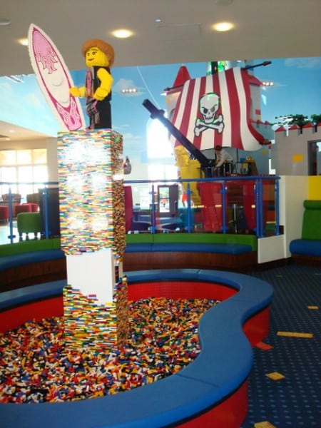 Open play areas in Legoland Hotel.