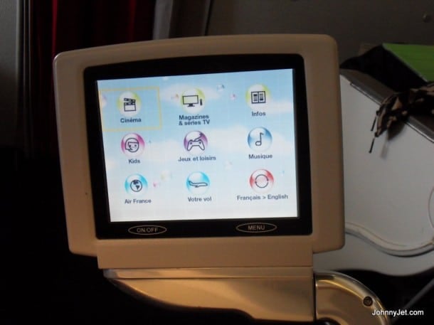 Air France Entertainment System