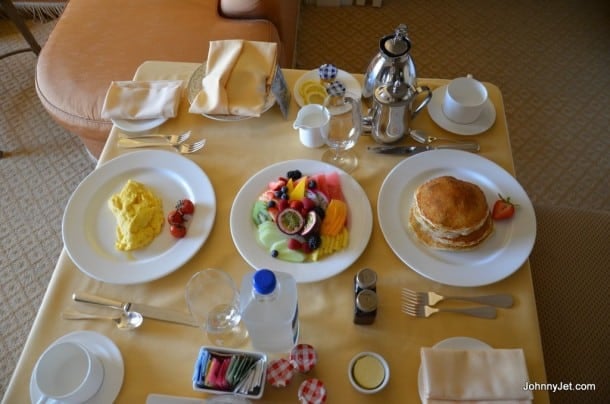 Breakfast in room at Montage Beverly Hills