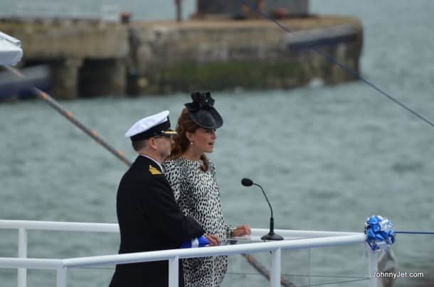 Duchess of Cambridge Kate Royal Princess Cruise Ship Southampton England 2013-004