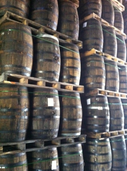 Rum barrels at Ron Barceló