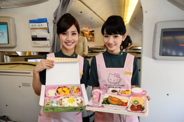 EVA Hello Kitty Jet Flight Attendants children's & Elite Class meals