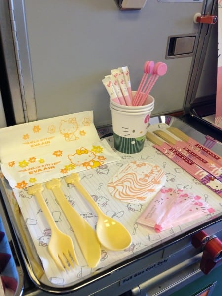 EVA Hello Kitty cups sugar utensils tray mat