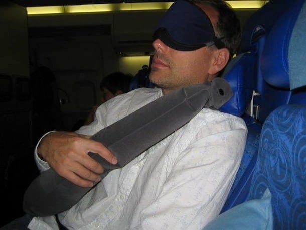 Sleeping on plane