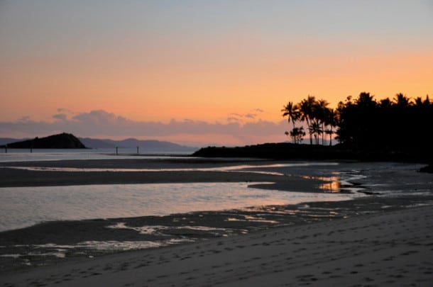 Beach by sunset