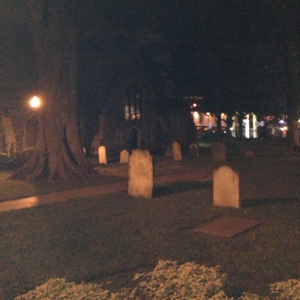 St. Matthew's Cemetery at night