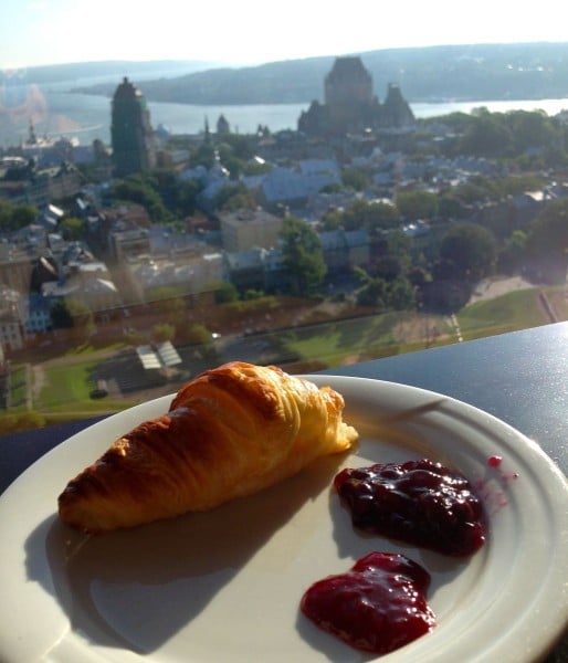 View with croissant on 23rd floor