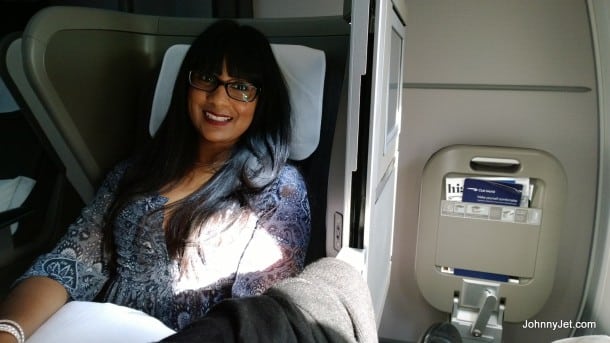 Natalie on British Airways 787