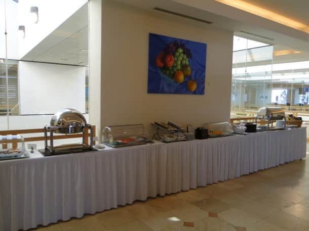 One of the buffets in the Miami Premium Lounge