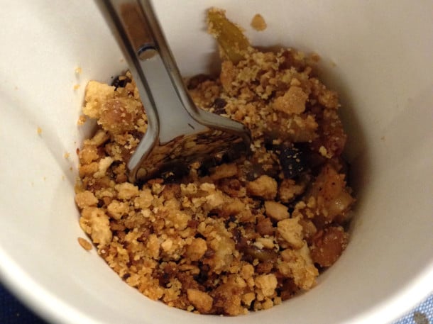 Pear crumble at Haifa University's cooking event with Puzzle Israel