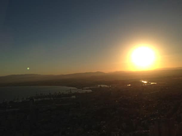 Sunrise over Haifa, from Dan Carmel Hotel