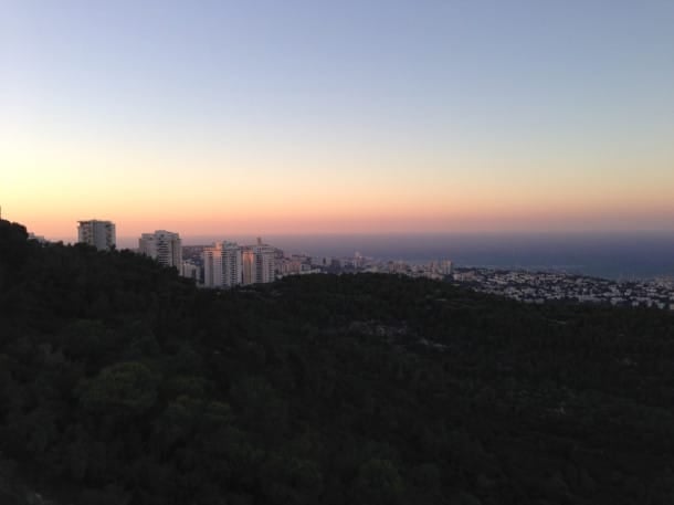 Sunset observed from Haifa University