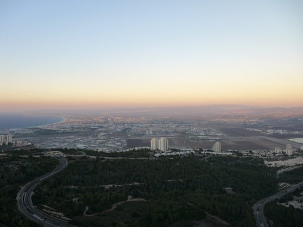 Sunset view from Haifa University