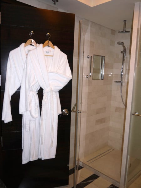 Dan Carmel Haifa shower and robes