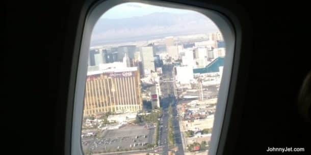 View of the Las Vegas Strip from the plane