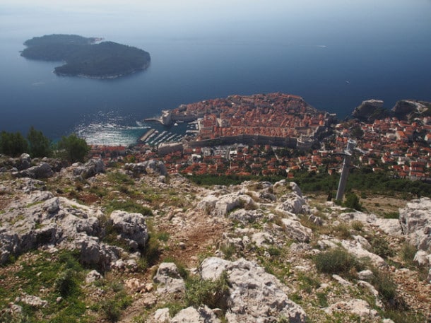 Dubrovnik's Old Town from Mount Srđ