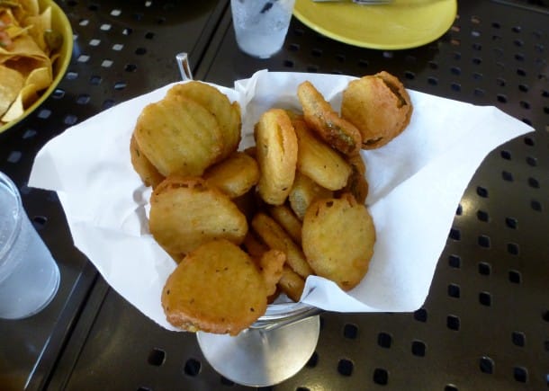 Fried pickles at the Back Bay Bar & Grill
