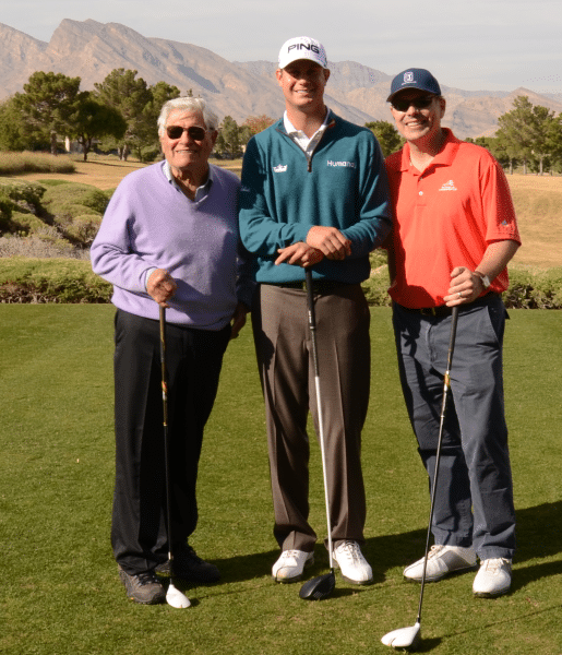 My dad, Harris English and me at TPC Summerlin 