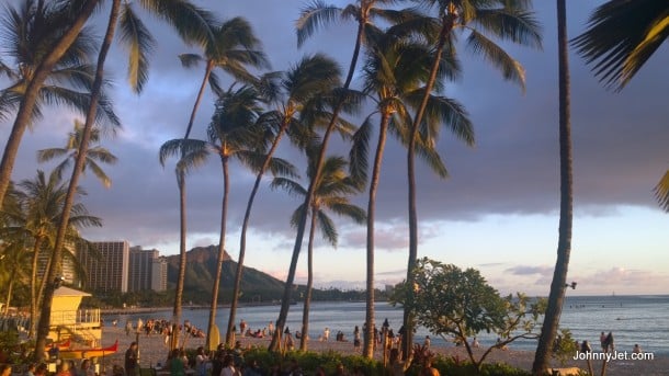 View from Outrigger Waikiki beach